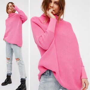 NEW Free People Ottoman Slouchy Tunic Sweater Pink